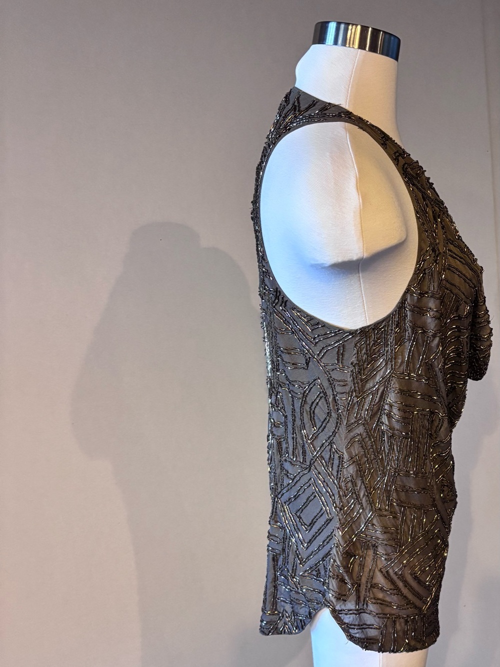 Ralph Lauren Embellished Racerback Camisole - Taupe - Picture 2 of 5